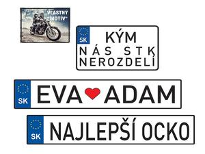 ŠPZ s vlastnou potlačou