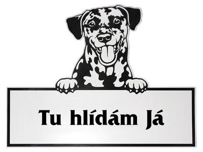 Tabulka s motivem psa