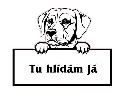 Tabulka s motivem psa