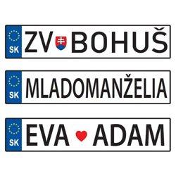 ŠPZ s vlastnou potlačou
